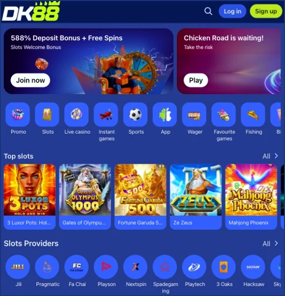 Dashking88 casino games and software providers